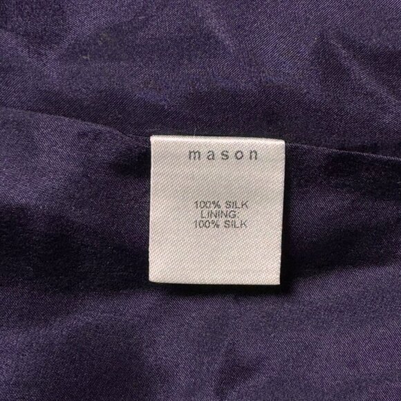 Mason by Michelle Mason Silk Floral Maxi Dress Sz.S Purple Button Front Event - Picture 9 of 14